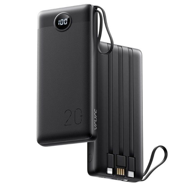 🔋 VRURC 20.000mAh Powerbank mit Kabel & 22.5W für 12,71€ (statt 24€)