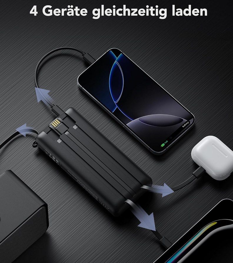🔋 VRURC 20.000mAh Powerbank mit Kabel & 22.5W für 12,71€ (statt 24€) 🔋 VRURC 20.000mAh Powerbank mit Kabel & 22.5W für 12,71€ (statt 24€)