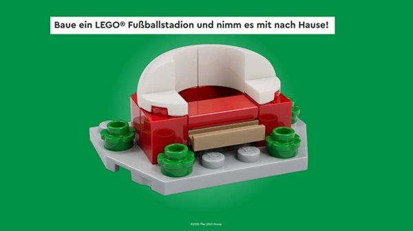Gratis: LEGO Fußballstadion bei Bauaktion in LEGO Stores am 11. & 12.06. Gratis: LEGO Fußballstadion bei Bauaktion in LEGO Stores am 11. & 12.06.