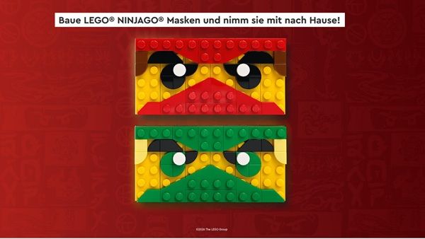 Gratis: LEGO NINJAGO Maske bei Bauaktion in LEGO Stores am 01. & 02.07.