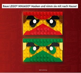 Gratis: LEGO NINJAGO Maske bei Bauaktion in LEGO Stores am 01. & 02.07.