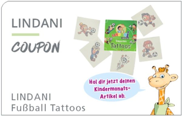 Linda-Apotheken: LINDANI Fußball-Tattoos gratis erhalten Linda Apotheken: LINDANI Fußball Tattoos gratis erhalten