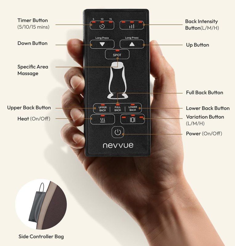 💆 NEVVUE Massagesitzauflage mit Wärmefunktion für 72,99€ (statt 87€)