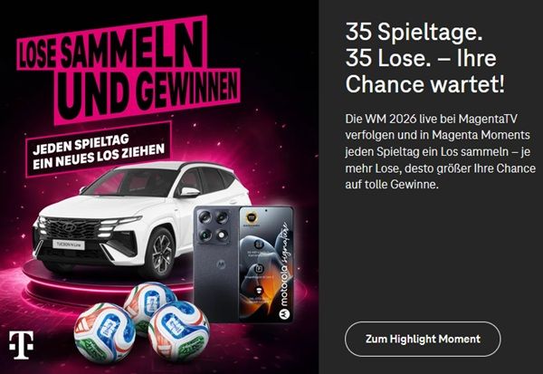 Telekom Privatkunden: Virtuelle Lose ziehen und gewinnen