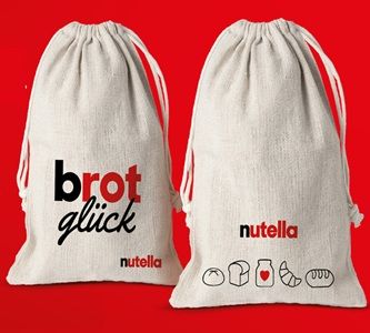 Mit dem Kauf von Nutella & frischer Backware Brotbeutel gratis abfassen