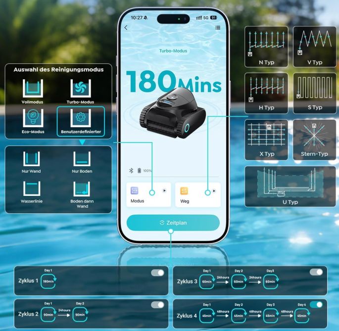 💦 BRINBO C1 Poolroboter mit 7 Reinigungsmodi & 180 Min für 339,99€ (statt 400€) 💦 BRINBO C1 Poolroboter mit 7 Reinigungsmodi & 180 Min für 339,99€ (statt 400€)
