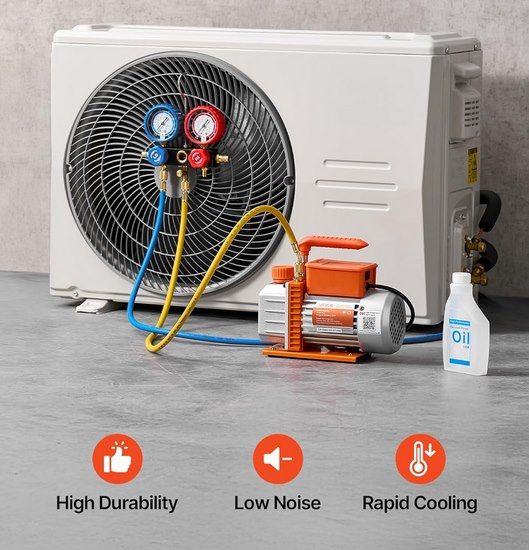 💦 VEVOR Vakuumpumpe mit Manometer, 3,5 CFM 99 L/min, 180W für 96,90€ (statt 119€) 💦 VEVOR Vakuumpumpe mit Manometer, 3,5 CFM 99 L/min, 180W für 96,90€ (statt 119€)