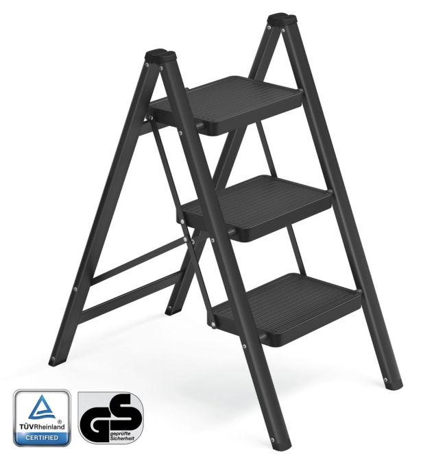 🪜 SONGMICS Trittleiter klappbar 3 Stufen & 150 kg für 24,99€ (statt 30€)