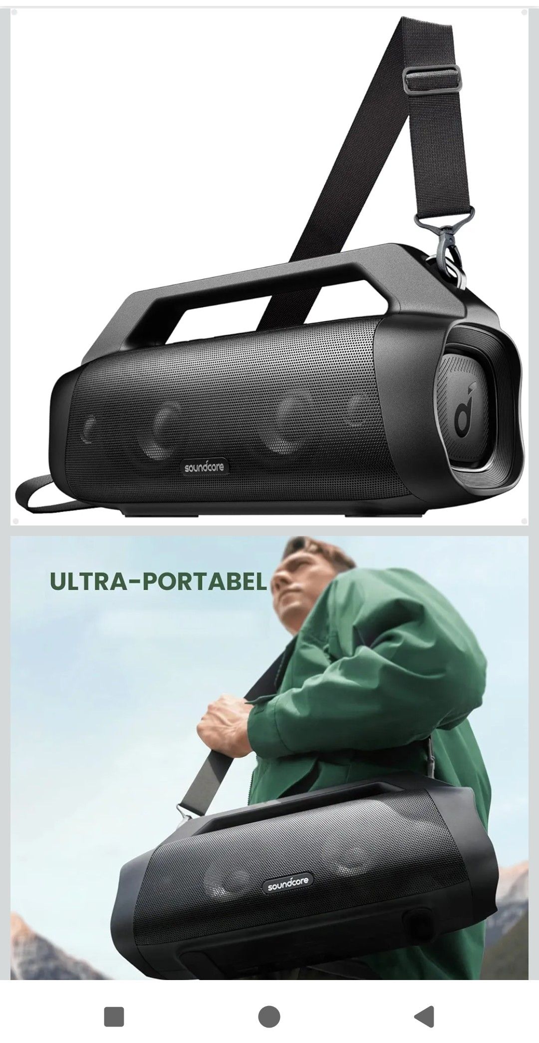 soundcore Anker Motion Boom Plus IP67 Lautsprecher für Draußen, 80W Stereo Sound, Individueller EQ & BassUp, USB-C, Bluetooth, Integrierte Powerbank, Wasserdicht, für Camping, Pool, Strand, Garten soundcore Anker Motion Boom Plus IP67 Lautsprecher für Draußen, 80W Stereo Sound, Individueller EQ & BassUp, USB C, Bluetooth, Integrierte Powerbank, Wasserdicht, für Camping, Pool, Strand, Garten
