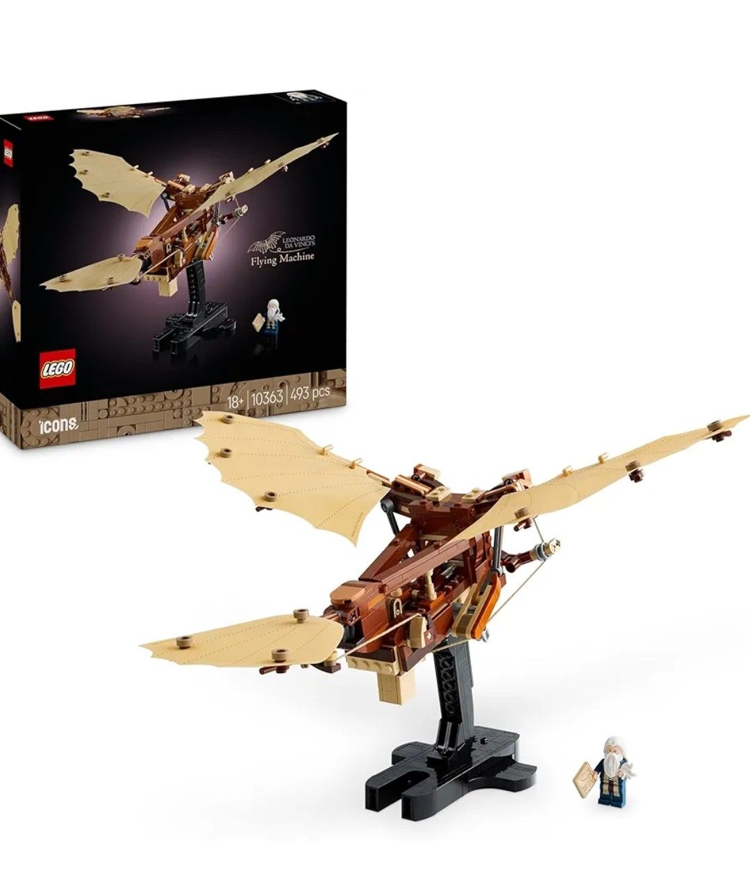 LEGO Icons Leonardo da Vincis Fluggerät mit schlagenden Flügeln