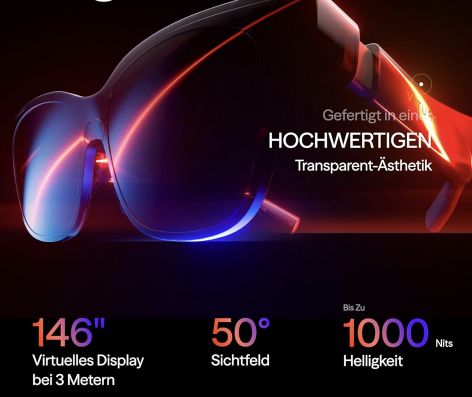 🕶️ VITURE Luma AR/XR Brille mit 1200p & 50° Sichtfeld für 339€ (statt 414€) 🕶️ VITURE Luma AR/XR Brille mit 1200p & 50° Sichtfeld für 339€ (statt 414€)