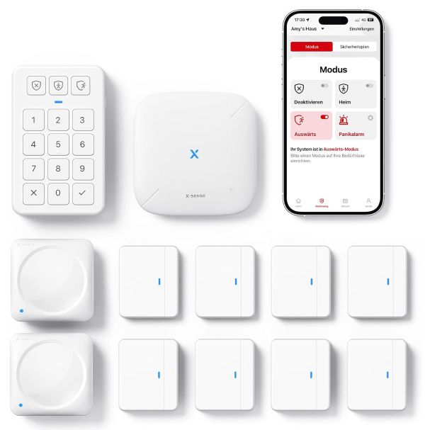 🚪 X Sense Smart Home Sicherheitssystem mit u.a. 8 Sensoren, 2 Bewegungsmeldern für 102€ (statt 150€)