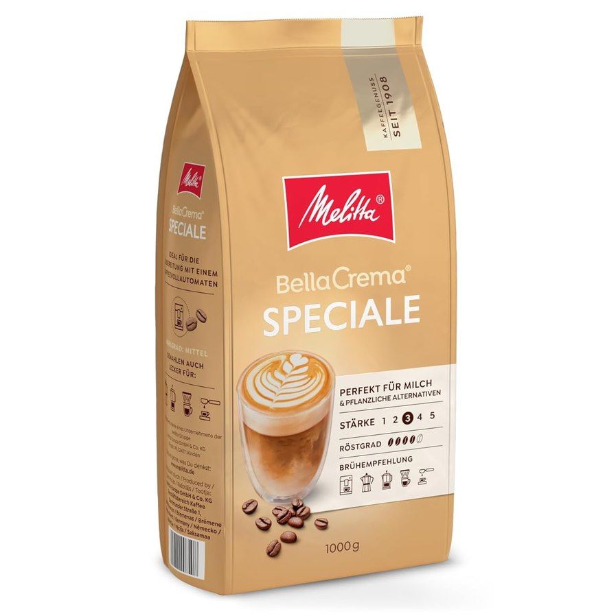 ☕️ 1kg Melitta BellaCrema Speciale Bohnenkaffee ab 12€ (statt 21€)