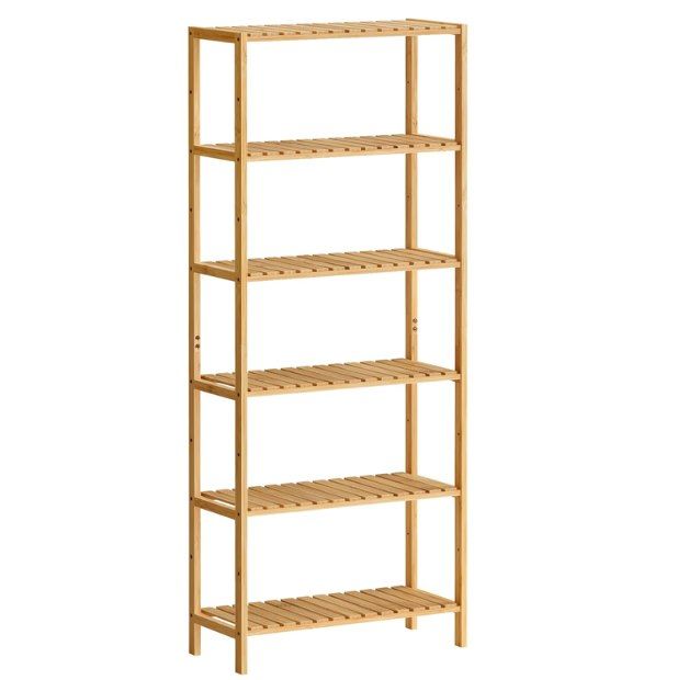 🎋 SONGMICS Standregal aus Bambus mit 6 Ebenen für 34,99€ (statt 50€)