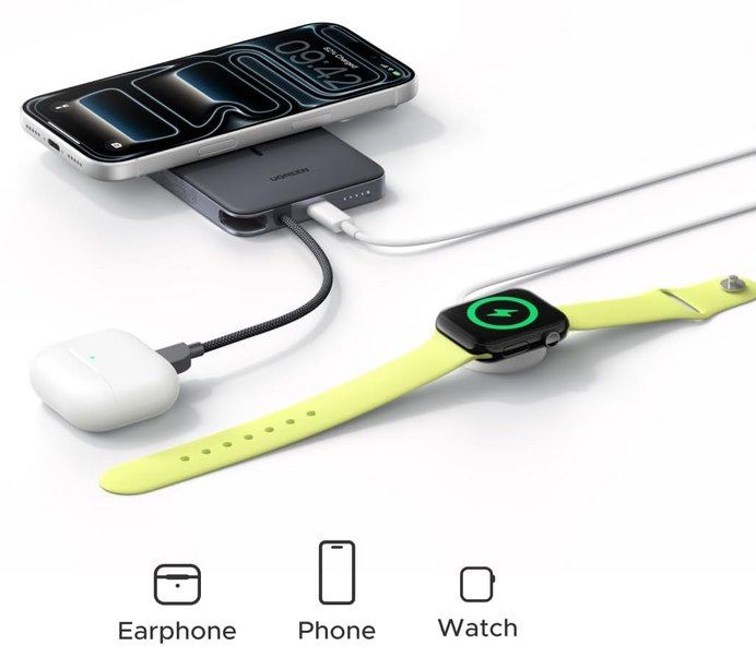 🔋 UGREEN MagFlow Air 10.000mAh Powerbank, PD 30W für 49,99€ (statt 55€)