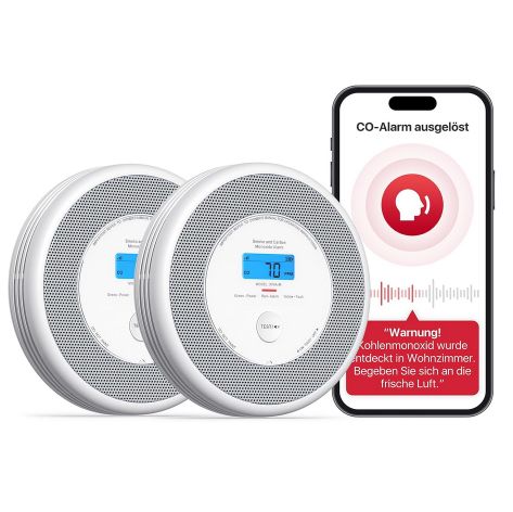 🔥 2x X-Sense XP0A-iR Rauch- & CO Melder mit Sprachalarm + Standortansage für 47€ (statt 88€)