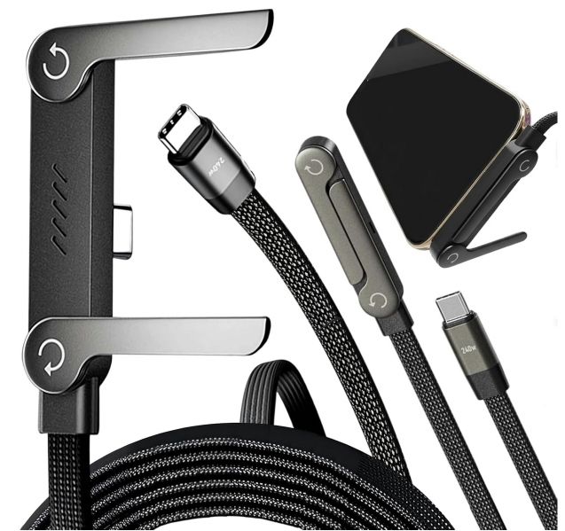 ⚡️ cyclingkit 240W USB-C Schnellladekabel mit faltbarem Ständer für 6,59€ (statt 11€)