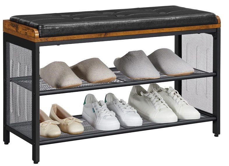 👟 VASAGLE gepolsterte Sitz  & Schuhbank mit Gitterablage für 37,99€ (statt 50€)