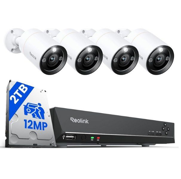📸 4x Reolink 12MP Überwachungskamera + RLN8-410 PoE NVR für 538,99€ (statt 630€)