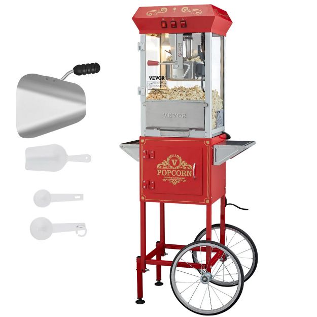 🍿 VEVOR 850W Popcornmaschine mit Wagen + Zubehör für 154,99€ (statt 199€)