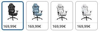 💺 Dowinx LS 6657B Gamingstuhl mit gepolsterten Armlehnen für 101,99€ (statt 140€)