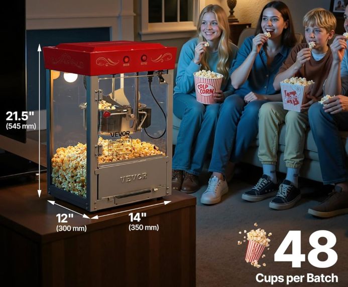 🍿 VEVOR 800W Popcornmaschine + Zubehör für 88€ (statt 103€) 🍿 VEVOR 800W Popcornmaschine + Zubehör für 88€ (statt 103€)