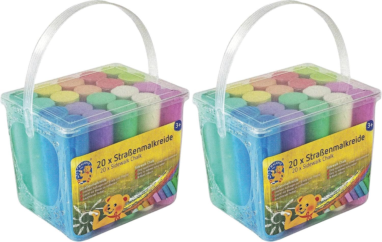 🎨 2x 20er Pack Pustefix MALEFIX Straßenmalkreide, mehrfarbig ab 5,98€ (statt 11€) 🎨 2x 20er Pack Pustefix MALEFIX Straßenmalkreide, mehrfarbig ab 5,98€ (statt 11€)