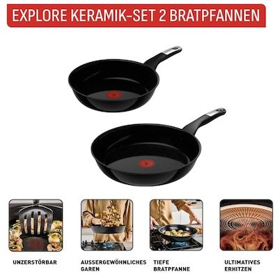 🍳 Tefal Explore On Keramik Bratpfannen-Set mit 24 & 28 cm für 91,99€ (statt 108€) 🍳 Tefal Explore On Keramik Bratpfannen Set mit 24 & 28 cm für 91,99€ (statt 108€)