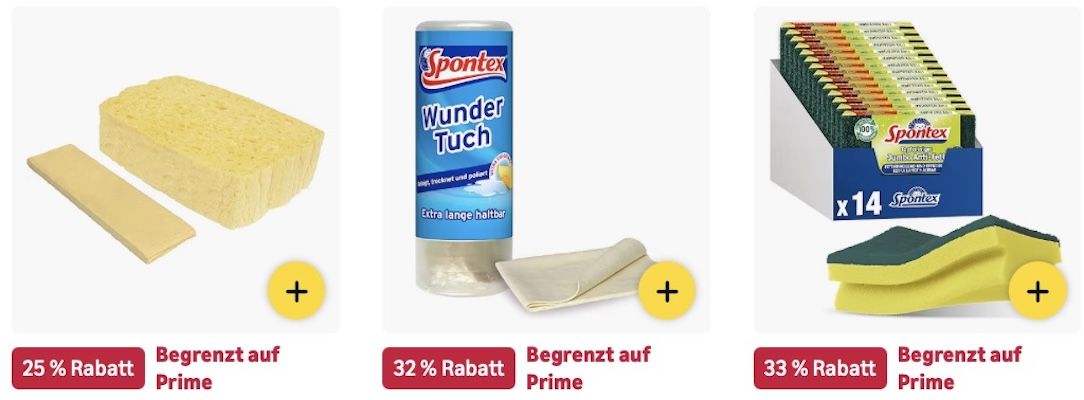 🧽 Amazon: Spontex Haushalts  und Reinigungsprodukte im Sale z.B. All­zweck­tuch ab 5€ (statt 10€)