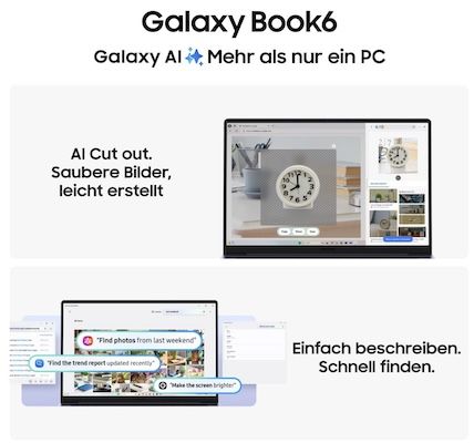 🧑‍💻 Samsung Galaxy Book 6 – 14 🧑‍💻 Samsung Galaxy Book 6 – 14 Laptop mit 32/512GB für 1.334€ (statt 1.700€)