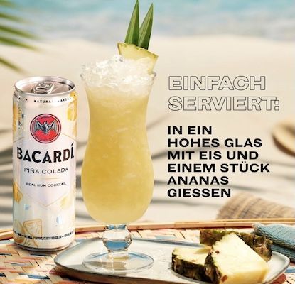 12x 250ml BACARDI Piña Colada für 25,64€ (statt 34€)