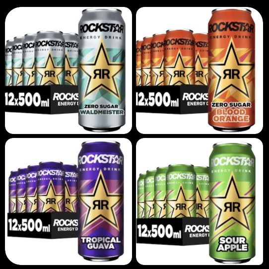 🤯⚡️Amazon: TOP Preise auf Energy Drinks z.B. Rockstar Energy Strawberry Lime Zero ab 9€ (statt 18€)
