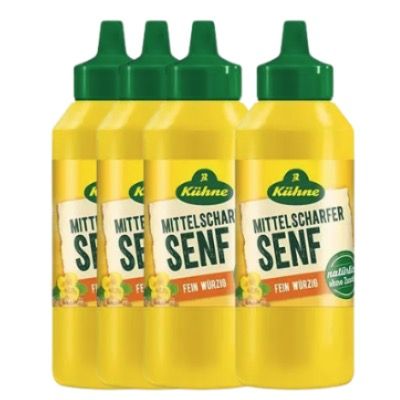🌭 4x 250ml Kühne Senf mittelscharf in der Squeeze Flasche ab 4,72€ (statt 8€)