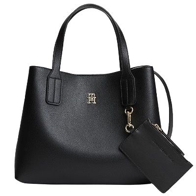 👜 Tommy Hilfiger Schultertasche Icon Mini Satchel in Schwarz ➡️ für 71,29€ (statt 102€)