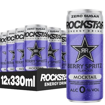 ⚡️🫐 12x 330ml Rockstar Energy Drink Mocktail Berry Sprit Zero Sugar für 10€ (statt 14€)