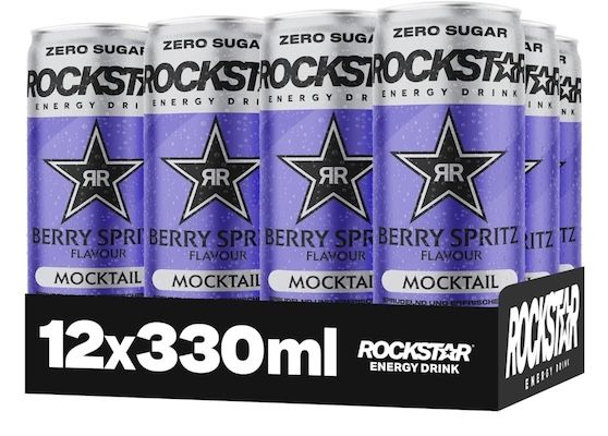 ⚡️🫐 12x 330ml Rockstar Energy Drink Mocktail Berry Sprit Zero Sugar für 10€ (statt 14€) ⚡️🫐 12x 330ml Rockstar Energy Drink Mocktail Berry Sprit Zero Sugar für 10€ (statt 14€)