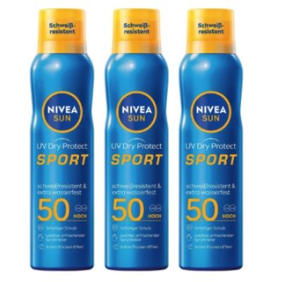 🌞 3x Nivea SUN UV Dry Protect Sport Sonnenspray, LSF 50 ab 21,46€ (statt 33€) 🌞 3x Nivea SUN UV Dry Protect Sport Sonnenspray, LSF 50 ab 21,46€ (statt 33€)