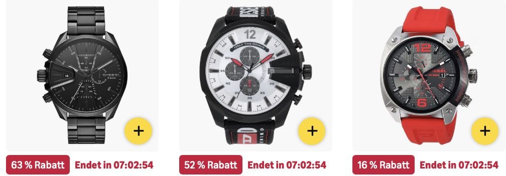 👨🏼⌚️ Amazon: DIESEL Uhren & Schmuck im Megasale z.B. MS9 Chrono Herrenuhr für 111€ (statt 150€) 👨🏼⌚️ Amazon: DIESEL Uhren & Schmuck im Megasale z.B. MS9 Chrono Herrenuhr für 111€ (statt 150€)