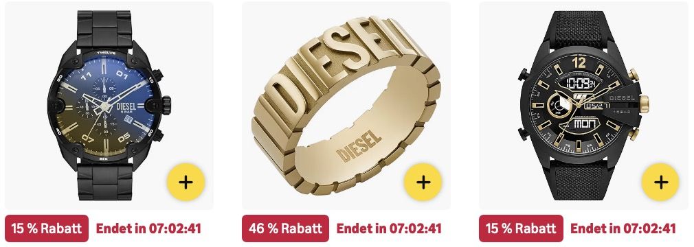 👨🏼⌚️ Amazon: DIESEL Uhren & Schmuck im Megasale z.B. MS9 Chrono Herrenuhr für 111€ (statt 150€) 👨🏼⌚️ Amazon: DIESEL Uhren & Schmuck im Megasale z.B. MS9 Chrono Herrenuhr für 111€ (statt 150€)