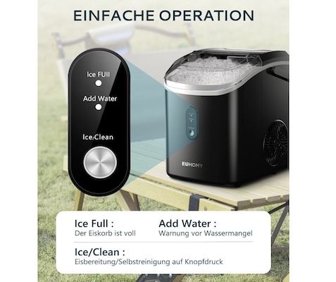 🧊 EUHOMY Eiswürfelmaschine mit 15kg/24h für 169,99€ (statt 200€)