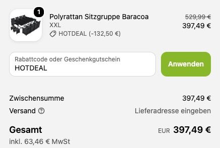 🏡 Juskys Polyrattan Sitzgruppe Baracoa XXL für 12 Personen für 397,49€ 💥 (statt 530€) 🏡 Juskys Polyrattan Sitzgruppe Baracoa XXL für 12 Personen für 397,49€ 💥 (statt 530€)