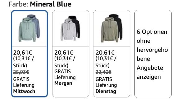 đ€ 2x Jack & Jones JJEBRADLEY Hoodies in verschiedenen Farbkombis ab 20,61⏠(statt 26âŹ) đ€ 2x Jack & Jones JJEBRADLEY Hoodies in verschiedenen Farbkombis ab 20,61⏠(statt 26âŹ)
