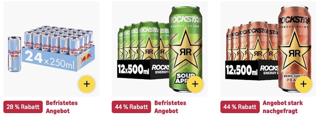 🤯⚡️Amazon: TOP Preise auf Energy Drinks z.B. 24x Red Bull Energy 250ml ab 23€ (statt 36€) 🤯⚡️Amazon: TOP Preise auf Energy Drinks z.B. 24x Red Bull Energy 250ml ab 23€ (statt 36€)