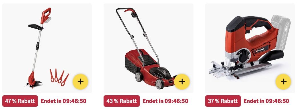 TOP! 🪏🏡 Amazon: Einhell Geräte Sale mit bis -47% z.B. Akku-Winkelschleifer Set für 100€ (statt 119€) TOP! 🪏🏡 Amazon: Einhell Geräte Sale mit bis 47% z.B. Akku Winkelschleifer Set für 100€ (statt 119€)