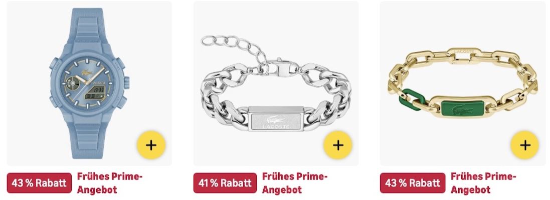 🐊 Amazon: Lacoste früher Prime Megasale mit bis zu -43% z.B. MAINSAIL Quarz Uhr für 114€ (statt 145€) 🐊 Amazon: Lacoste früher Prime Megasale mit bis zu 43% z.B. MAINSAIL Quarz Uhr für 114€ (statt 145€)