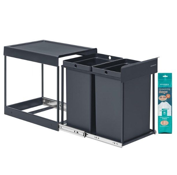 🗑️ Songmics Unterschrank Mülltrennsystem (2x 20l) für 49,99€ (statt 70€)