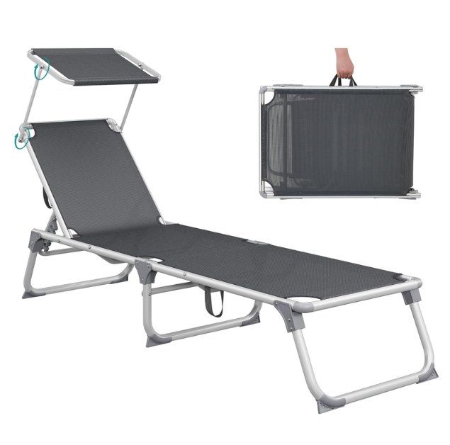 🌞 SONGMICS Sonnenliege mit Dach aus Aluminium für 41,99€ (statt 56€)
