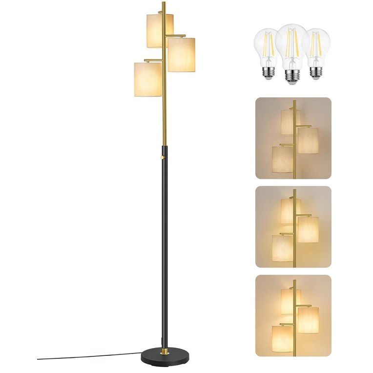 💡 VASAGLE dimmbare Stehlampe mit 3 Glühbirnen für 30,99€ (statt 45€)