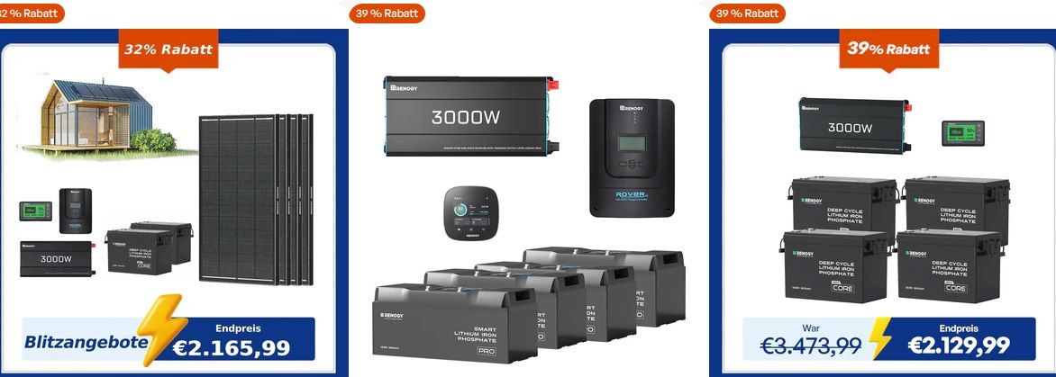 ⚡️ Renogy: 10% Extra-Rabatt z.B. 3,84kWh Solaranlage mit Wechselrichter & mehr für 1.281€ (statt 2.000€) ⚡️ Renogy: 10% Extra Rabatt z.B. 3,84kWh Solaranlage mit Wechselrichter & mehr für 1.281€ (statt 2.000€)