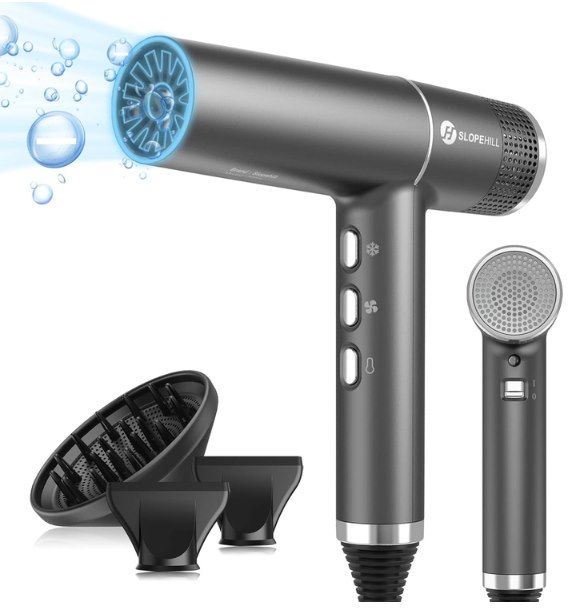 👱‍♀️ Slopehill Ionen Föhn mit 2.000W & Display für 29,99€ (statt 68€)